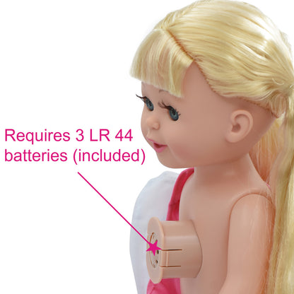 Lil Tots: Talking Doctor Playset - 14" Blonde Doll - Pink & White