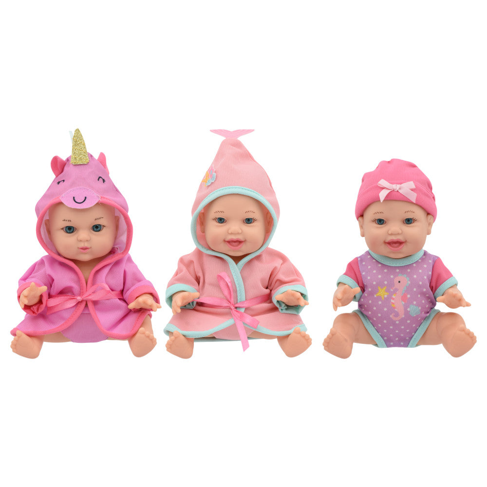 So Much Love 8-inch Trio Baby Doll Playset - Interchangeable Outfits
