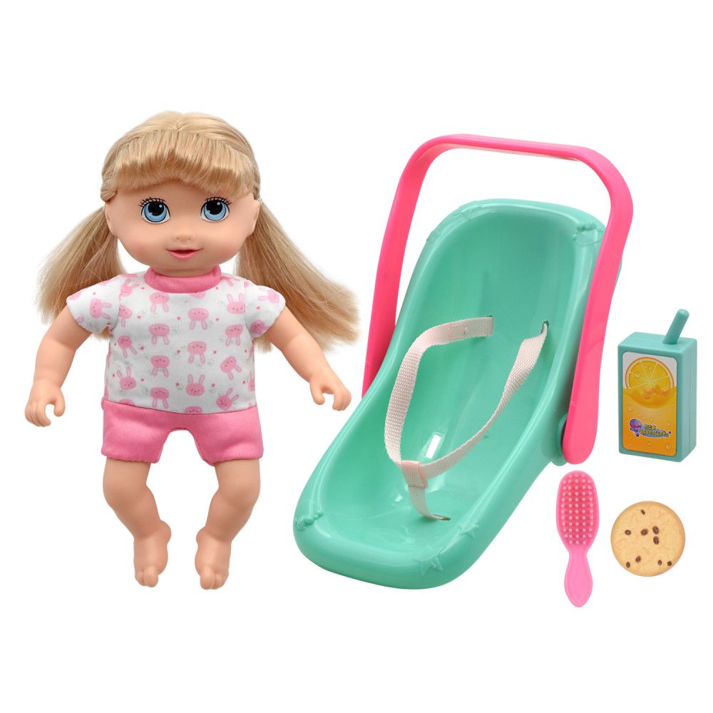 Little Sweeties 10-inch Doll with Car-Seat Carrier Playset