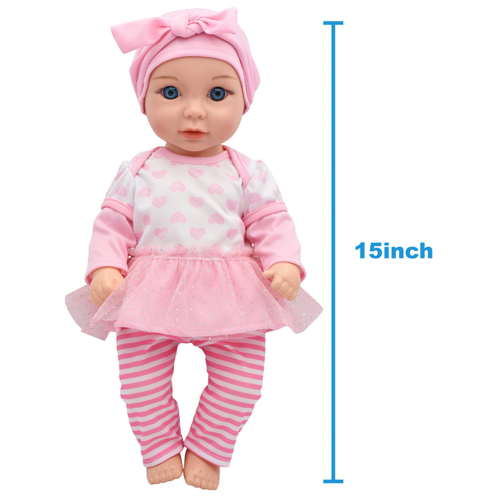 Cuddle Kids: Love N' Feed Playset - 15" Baby Doll - Pink Tutu Outfit