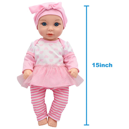 Cuddle Kids: Love N' Feed Playset - 15" Baby Doll - Pink Tutu Outfit