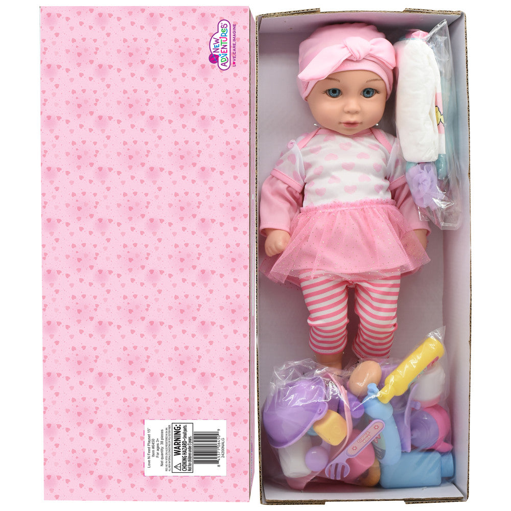 Cuddle Kids: Love N' Feed Playset - 15" Baby Doll - Pink Tutu Outfit