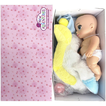 Magic Nursery: 8" Special Delivery Set - Blue - Posable Newborn Baby Doll, Kids Age 2+