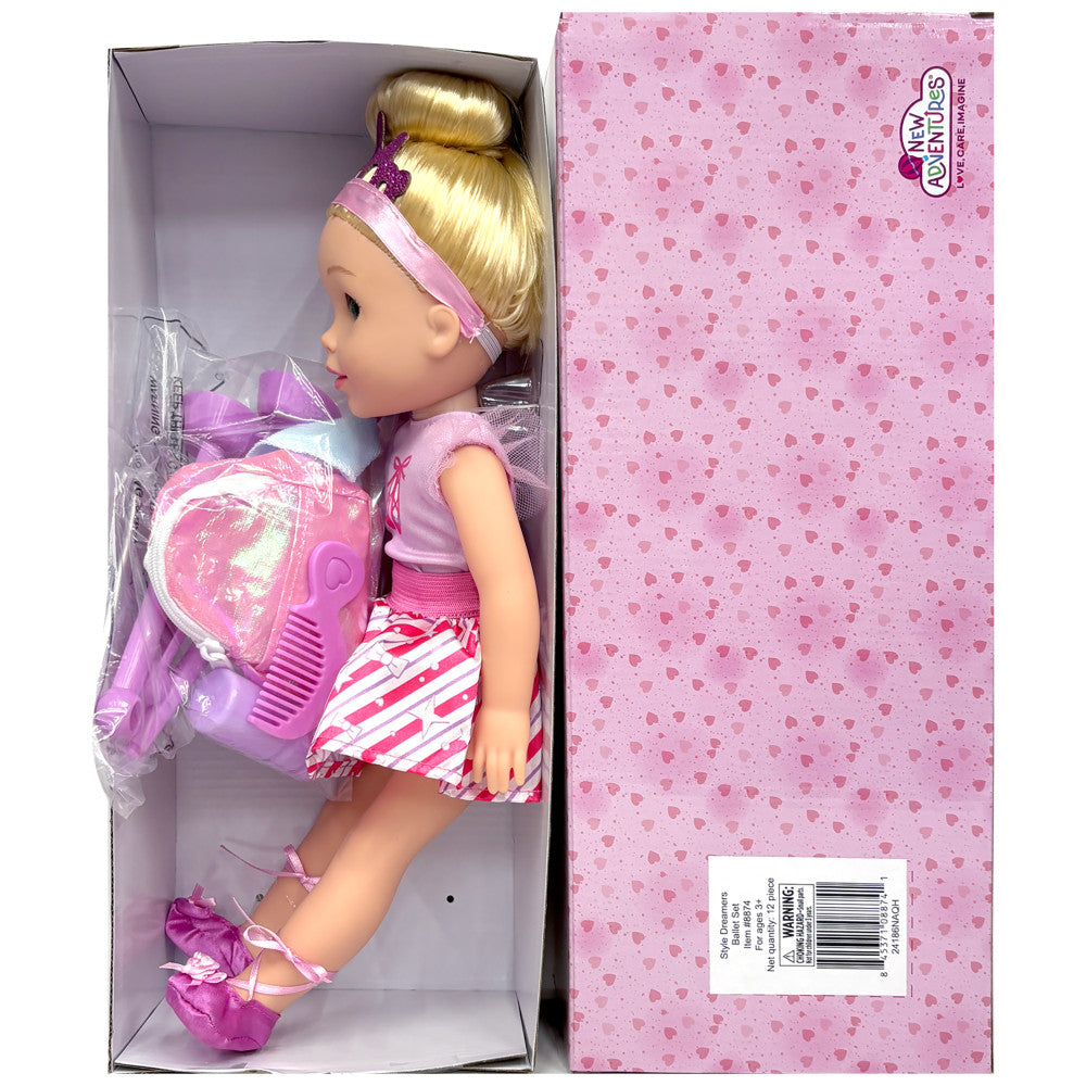 Style Dreamers: Ballet Set - Pink 14" Doll - Blonde Hair Hard Body Doll