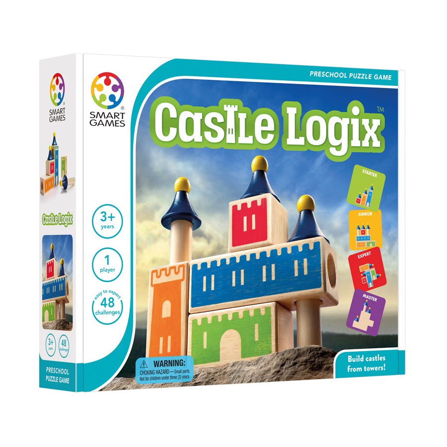 SmartGames Castle Logix Wooden Puzzle Game - Educational Brain Game for Kids