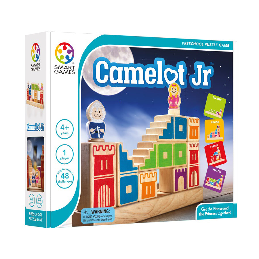 SmartGames Camelot Jr. Wooden 3D Logic Puzzle - 48 Challenges