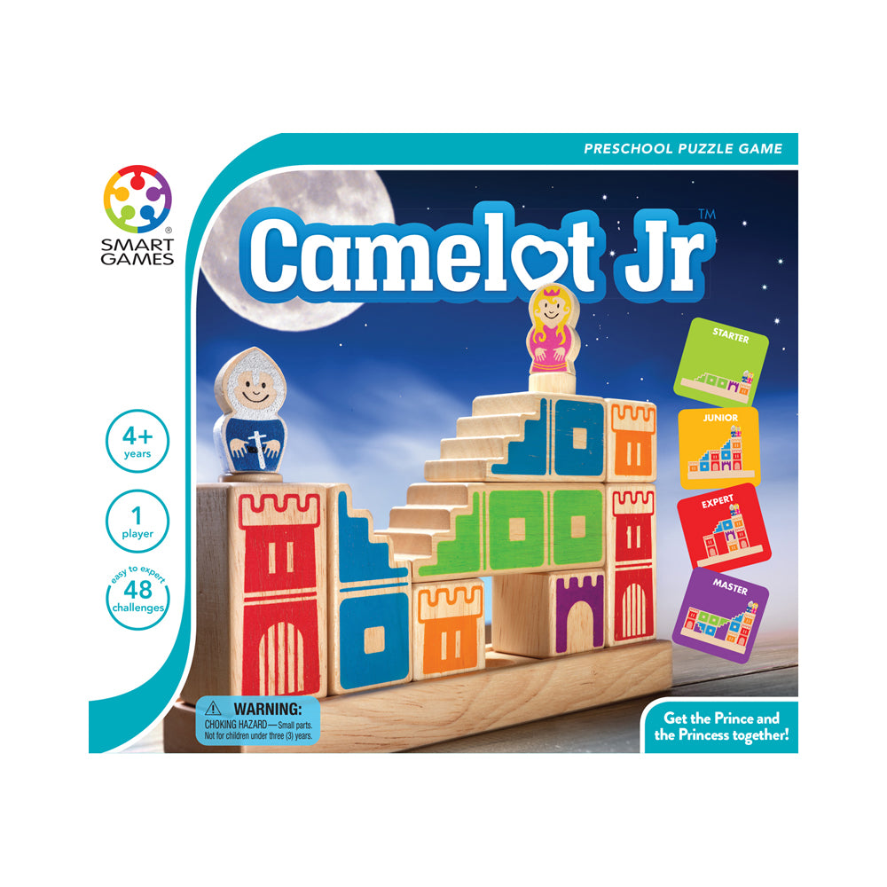 SmartGames Camelot Jr. Wooden 3D Logic Puzzle - 48 Challenges