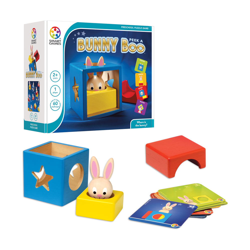 SmartGames Bunny Peek A Boo Wooden 3D Puzzle - 60 Challenges