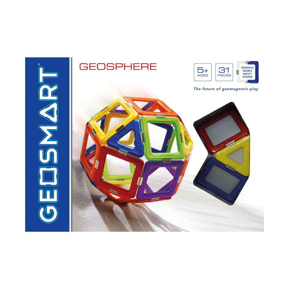 GeoSmart GeoSphere 31-Piece Magnetic Building Set with Spinner Base