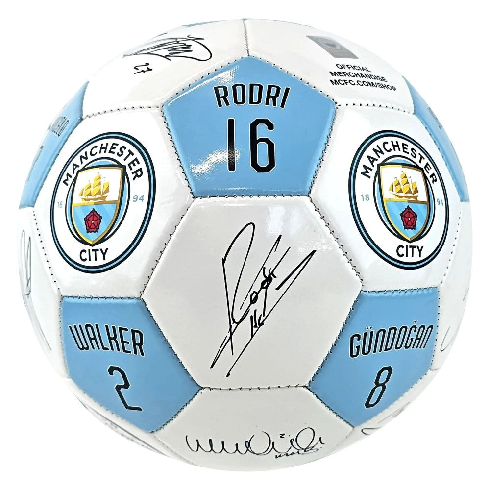 Maccabi Art Manchester City Signature Soccer Ball - Size 5 - Officially Licensed