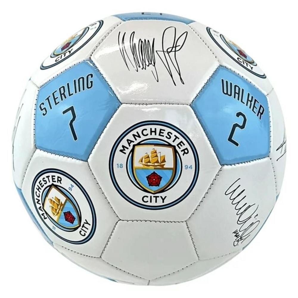 Maccabi Art Manchester City Signature Soccer Ball - Size 5 - Officially Licensed