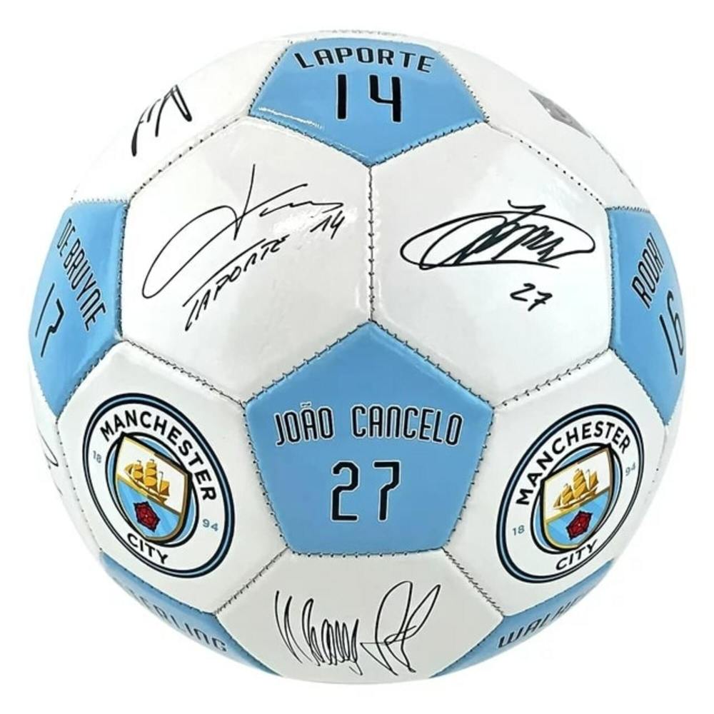 Maccabi Art Manchester City Signature Soccer Ball - Size 5 - Officially Licensed