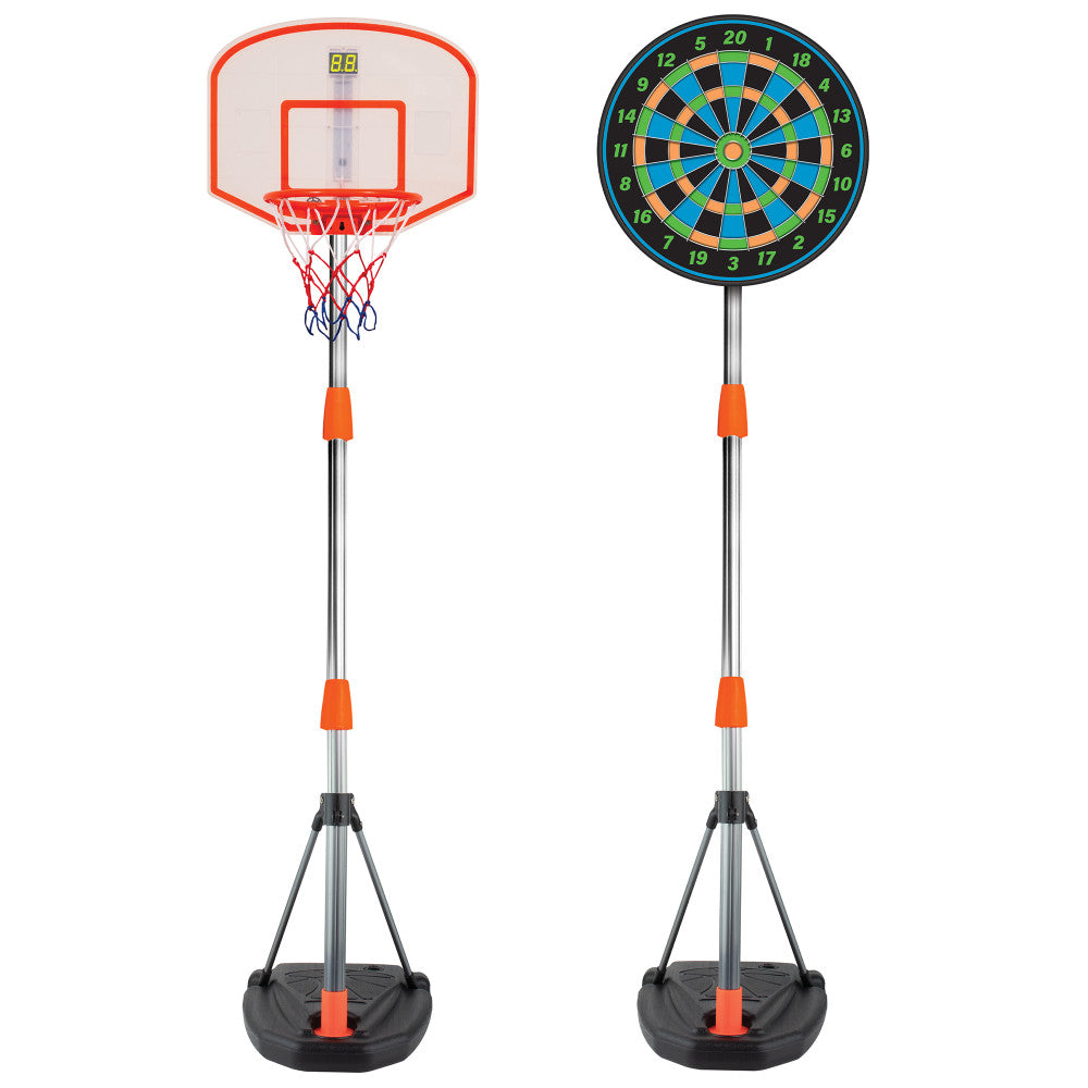 Pro Ball 2-in-1 Basketball and Magnetic Dartboard Game Set