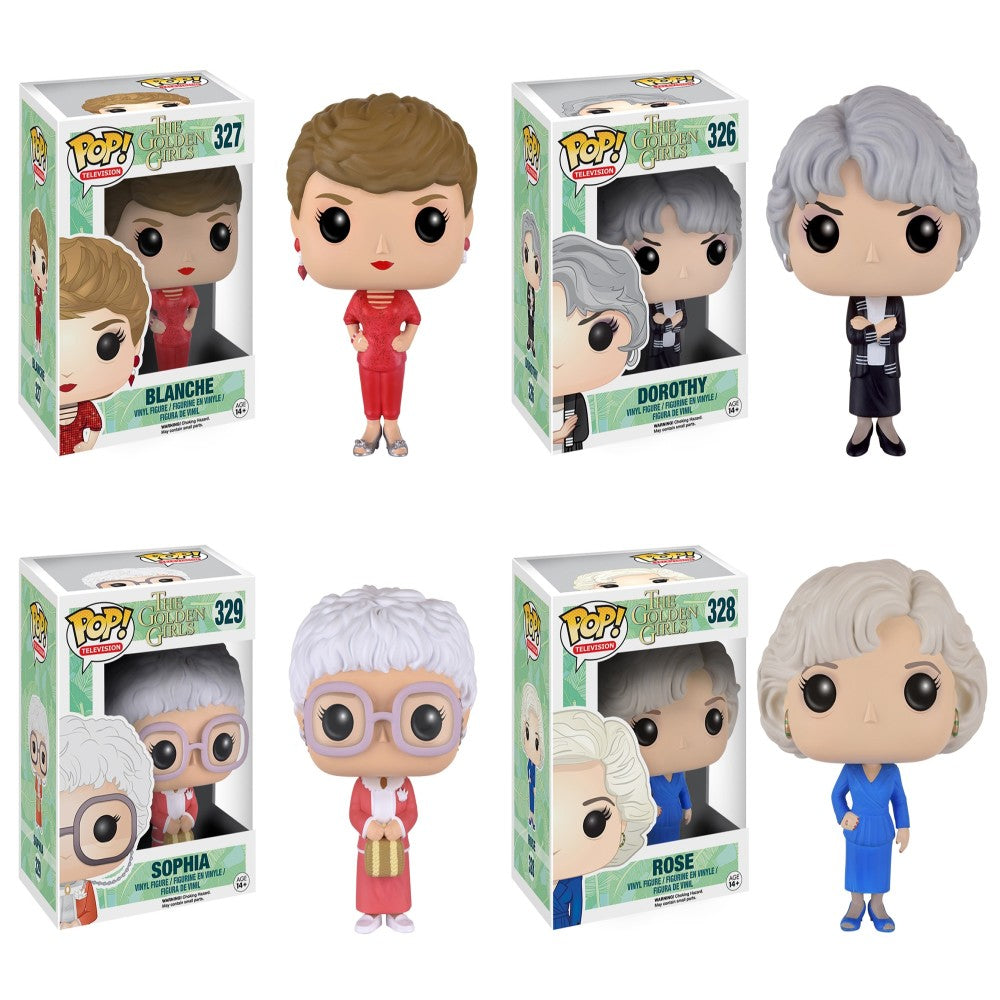 Funko Golden Girls POP! TV 3.75 inch Vinyl Collectors Set - Sophia, Rose, Blanche, Dorothy