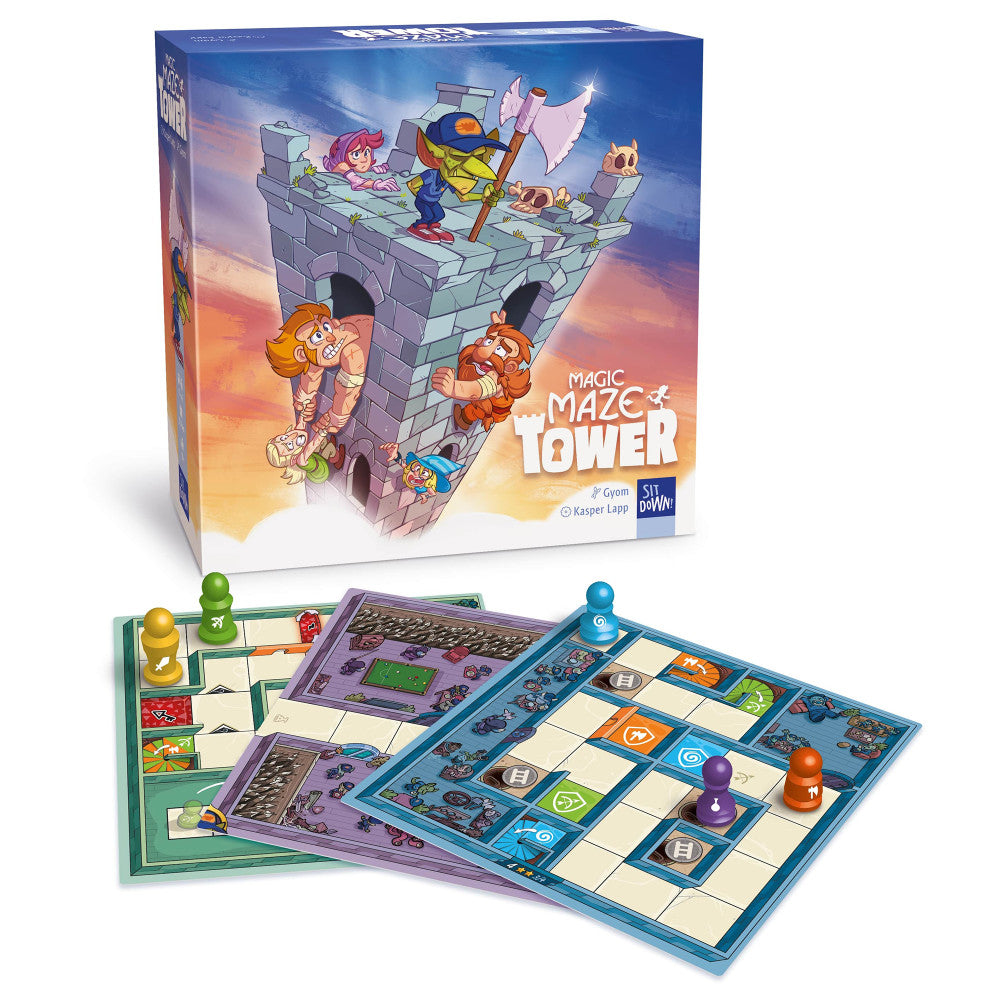 Sit Down Games: Magic Maze Tower - Cooperative Puzzle Board Gam, Ages 9+, 1-4 Players