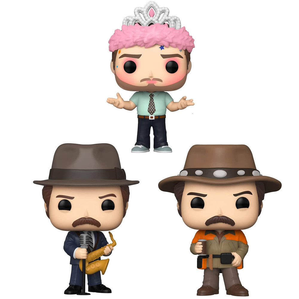 Funko POP! TV: Parks & Rec 3.75 inch Vinyl Collectors Set - Andy, Duke Silver, Hunter Ron