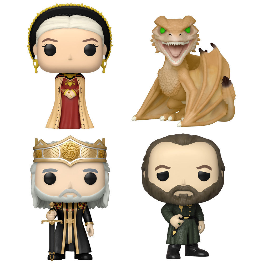 Funko Pop! House of the Dragon Collector Set - Vinyl Figures of Syrax, Rhaenyra, Viserys, Otto