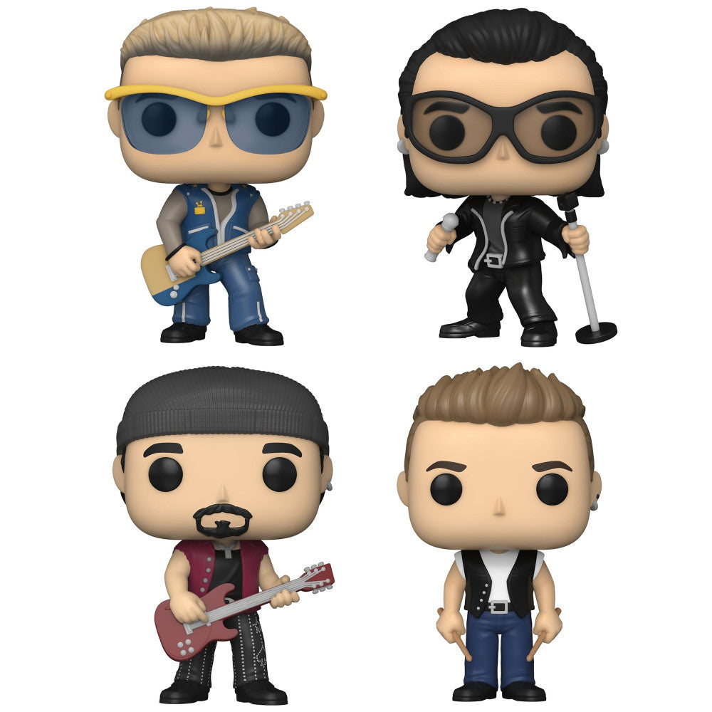 Funko Pop! Rocks: U2 ZooTV 4-inch Vinyl Collectors Set - Adam, Edge, Larry, Bono