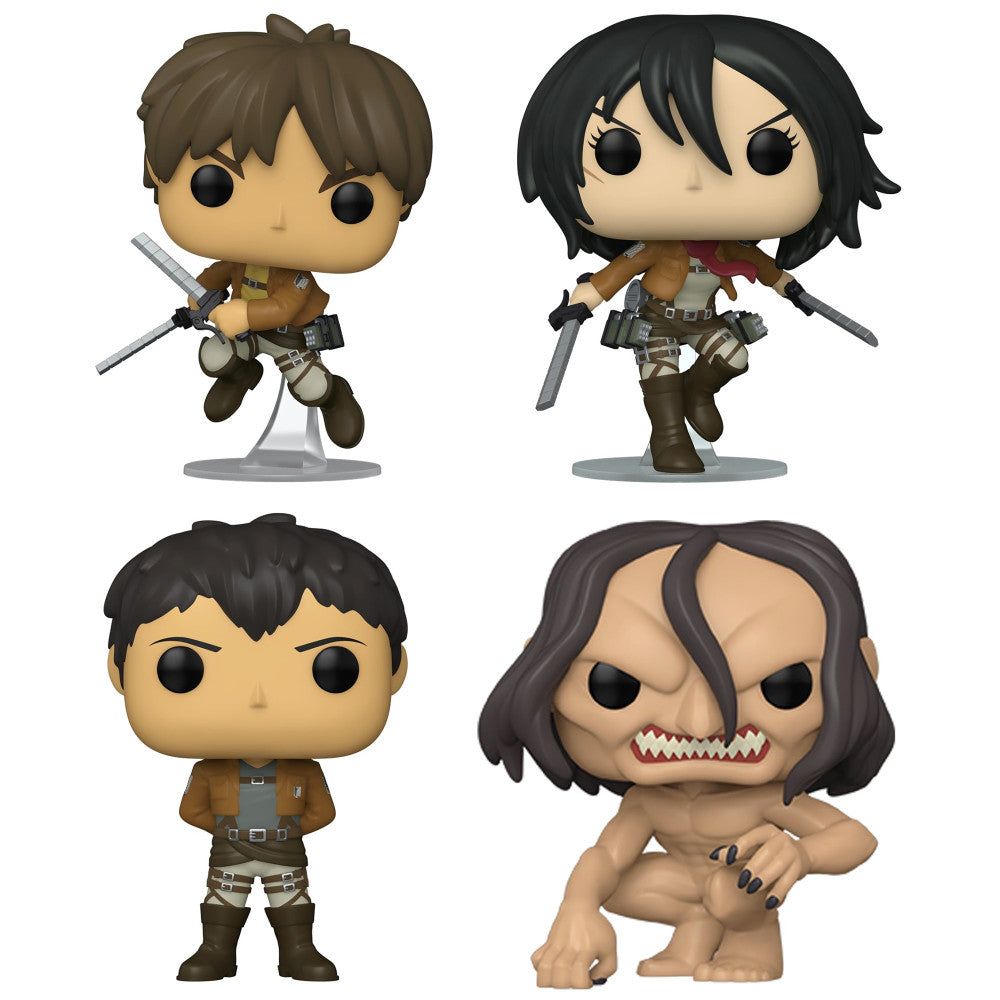 Funko Pop! Attack on Titan S3 3.75" Vinyl Collectors Set - Ymir, Bertholdt, Eren, Mikasa