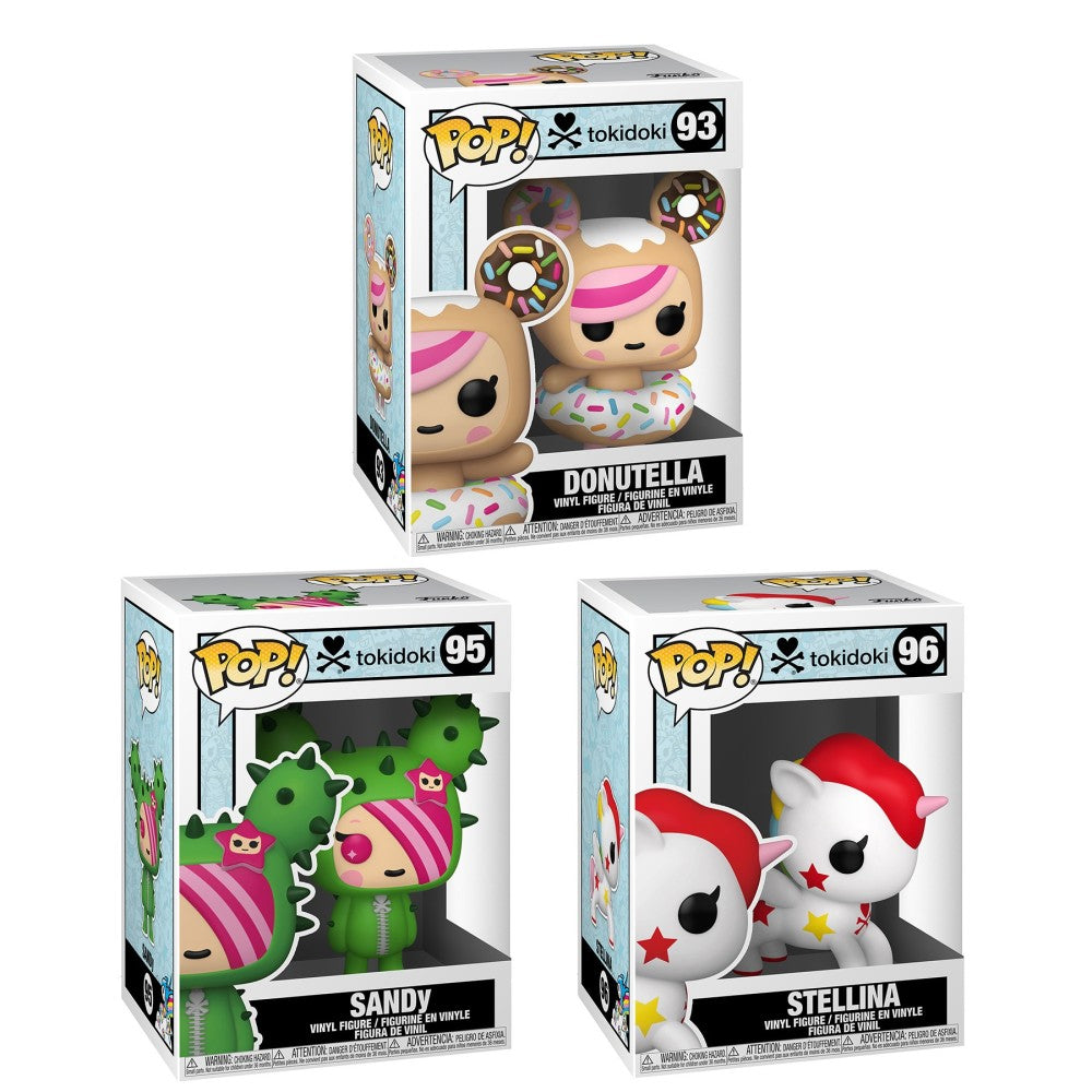 Funko Vinyl: POP! Tokidoki Collectors Set - 3 Figure Set Includes Donutella, Sandy & Stellina