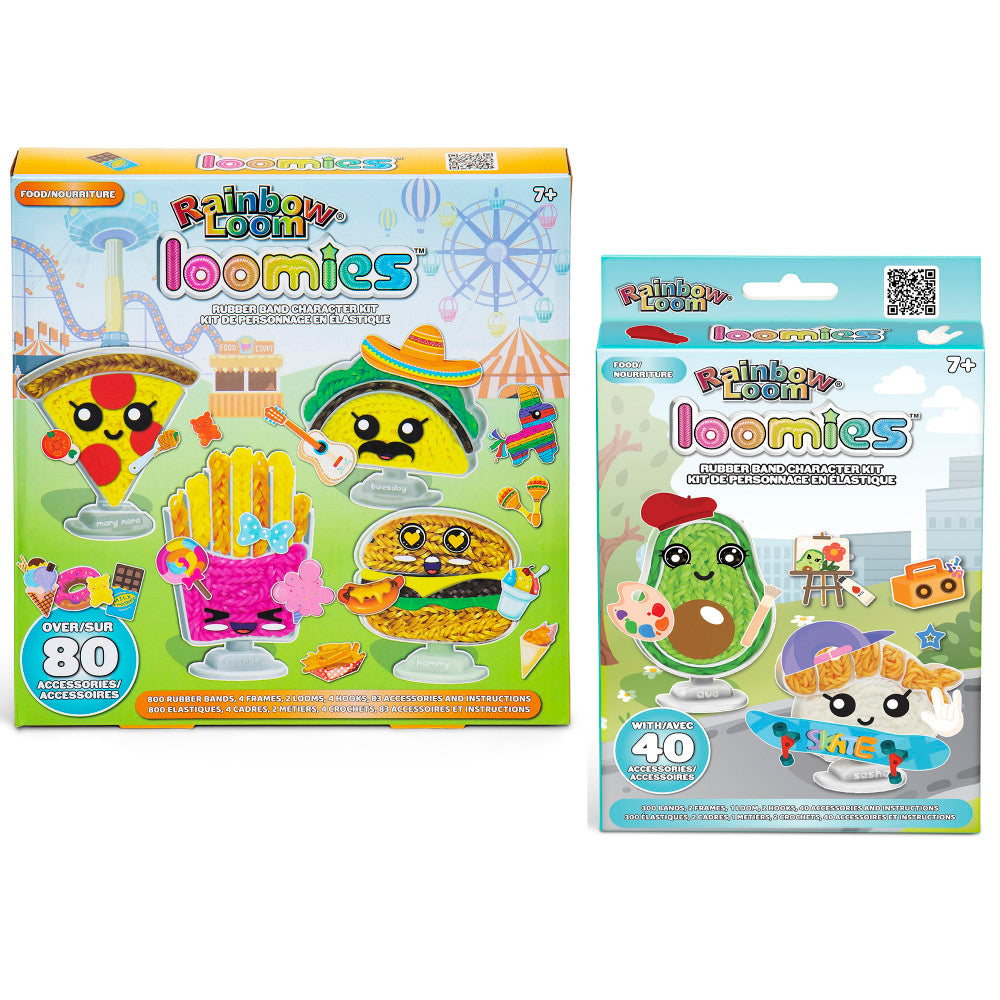 Rainbow Loom Loomies Food Figurines Craft Kit - 2 Pack Bundle