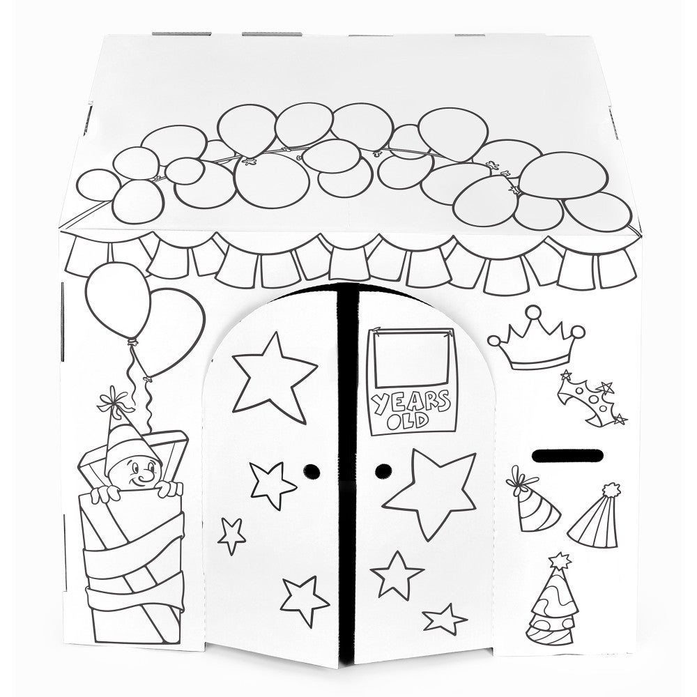 Easy Playhouse Birthday Art & Craft Cardboard Fort for Kids