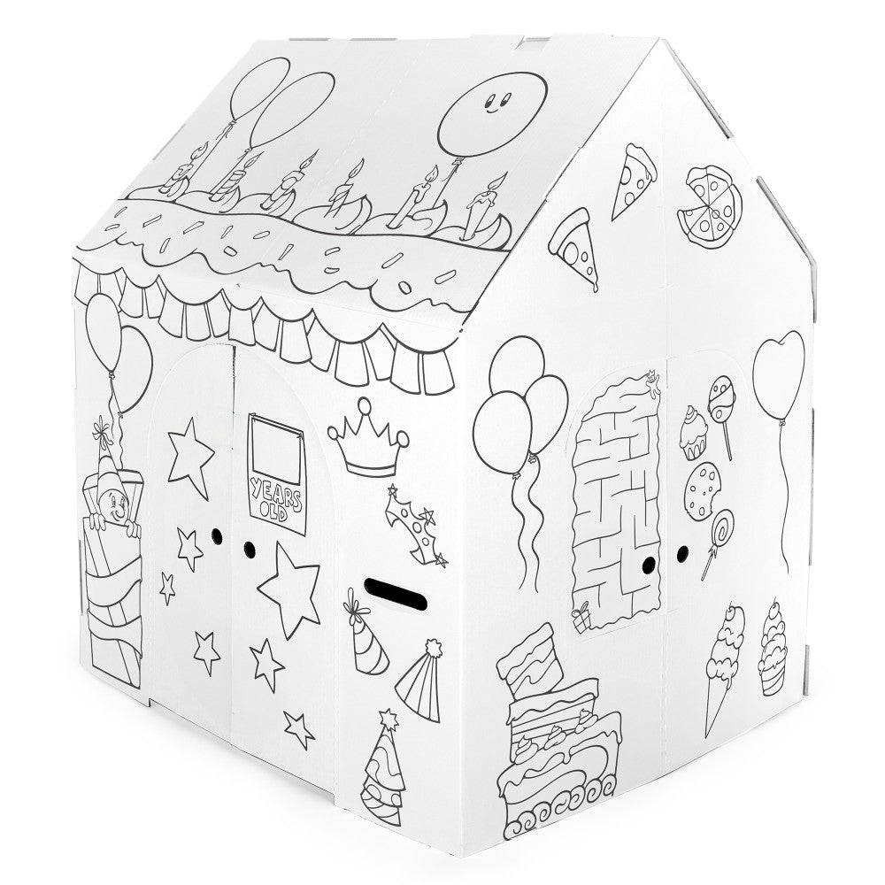 Easy Playhouse Birthday Art & Craft Cardboard Fort for Kids