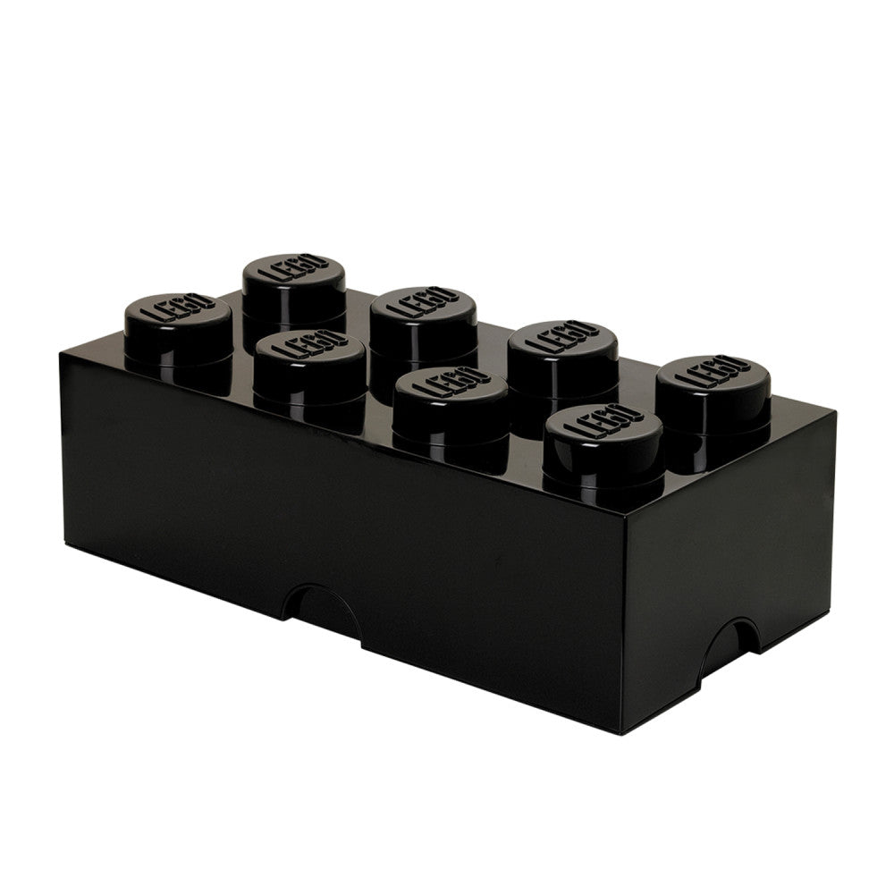 LEGO Storage Brick 8 - Stackable Black Organizer Box