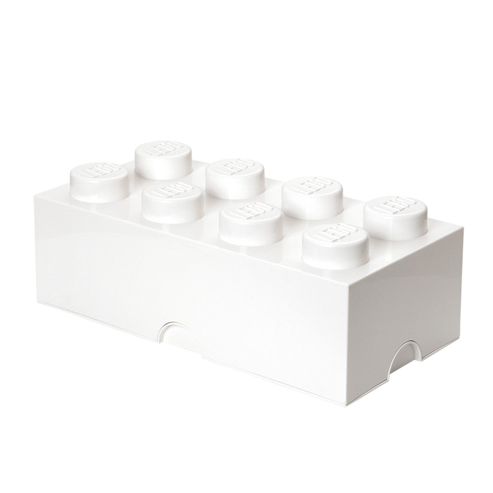 LEGO Storage Brick 8 - Large Stackable White Organizer Box