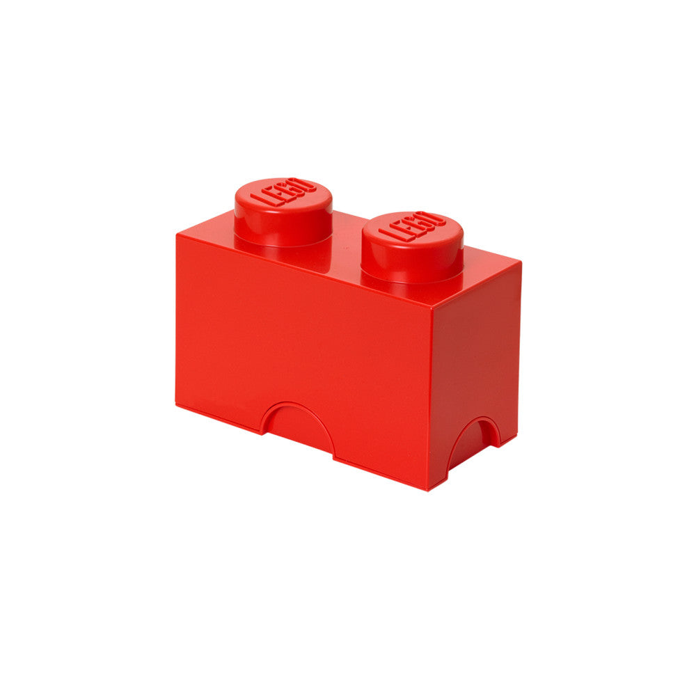 LEGO Storage Brick 2 - Bright Red, Stackable Organizer Box