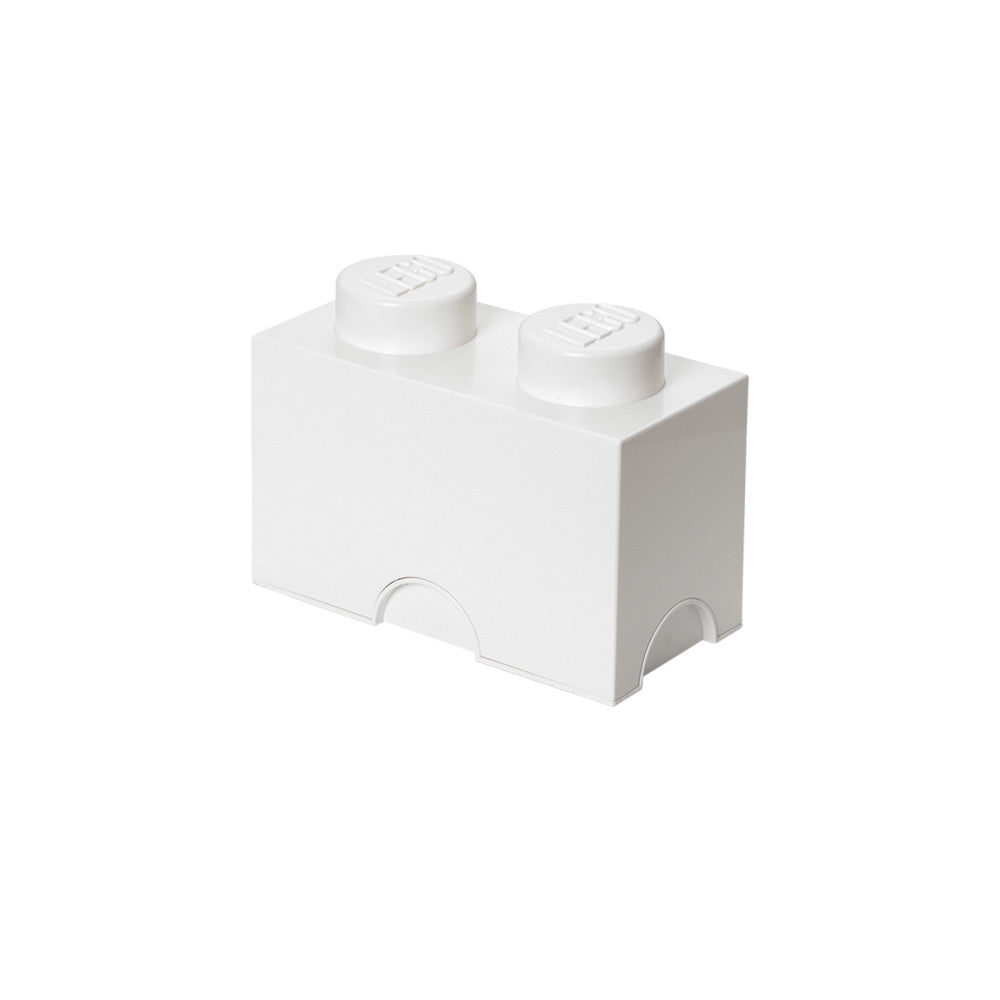 LEGO Storage Brick 2 - Stackable White Toy Box