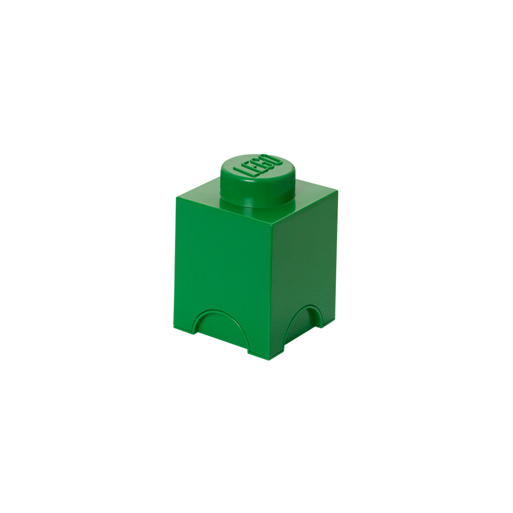 LEGO Storage Brick 1 - Stackable Organizer in Dark Green