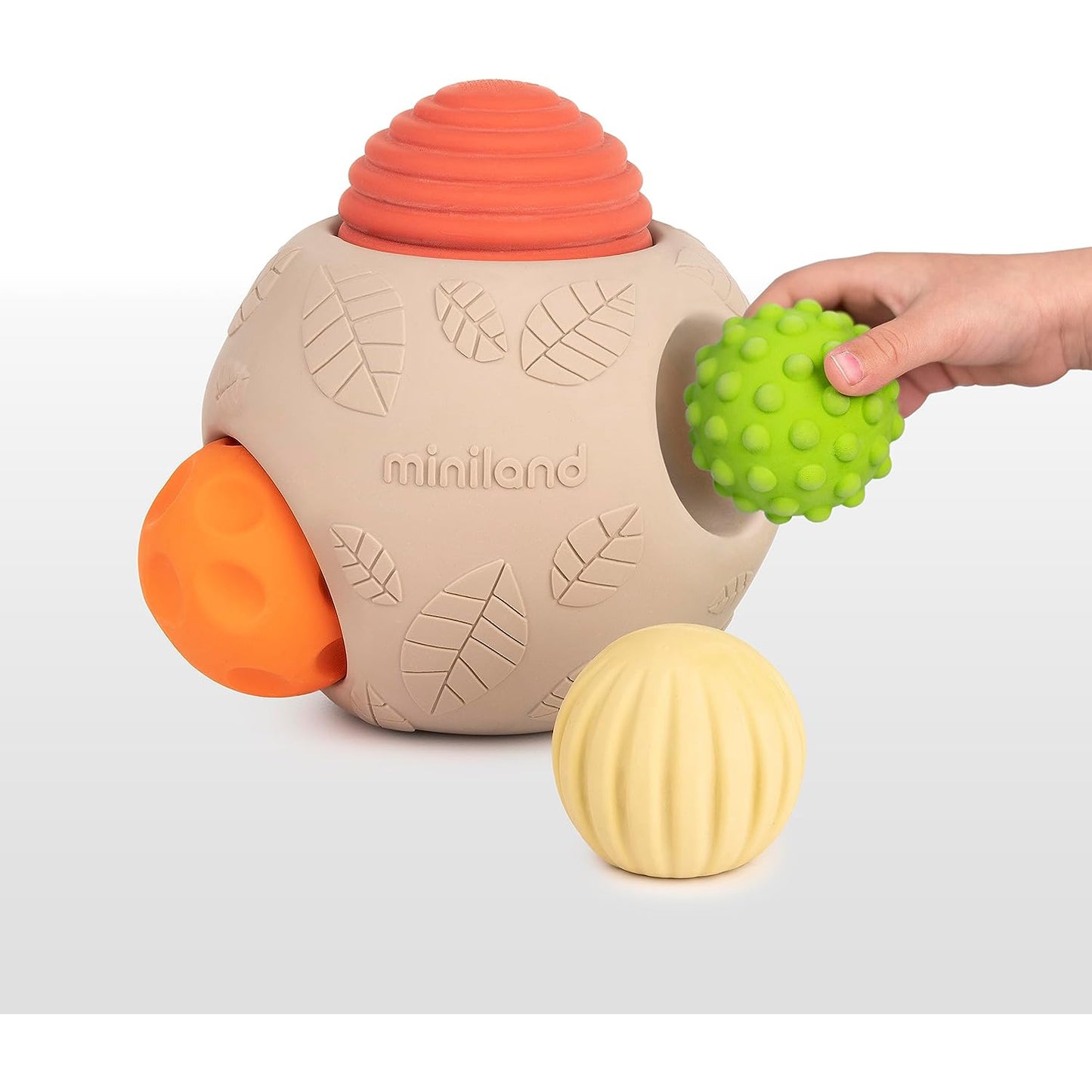 Miniland ECO Big Sensory Ball Set - 5 Textured Pieces for Tactile Stimulation