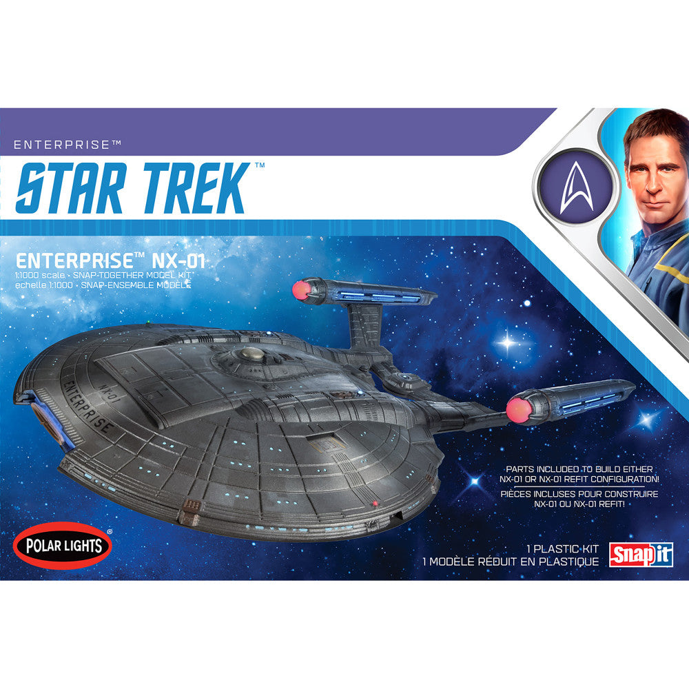 Polar Lights Star Trek NX-01 Enterprise 1:1000 Scale Snap Model Kit