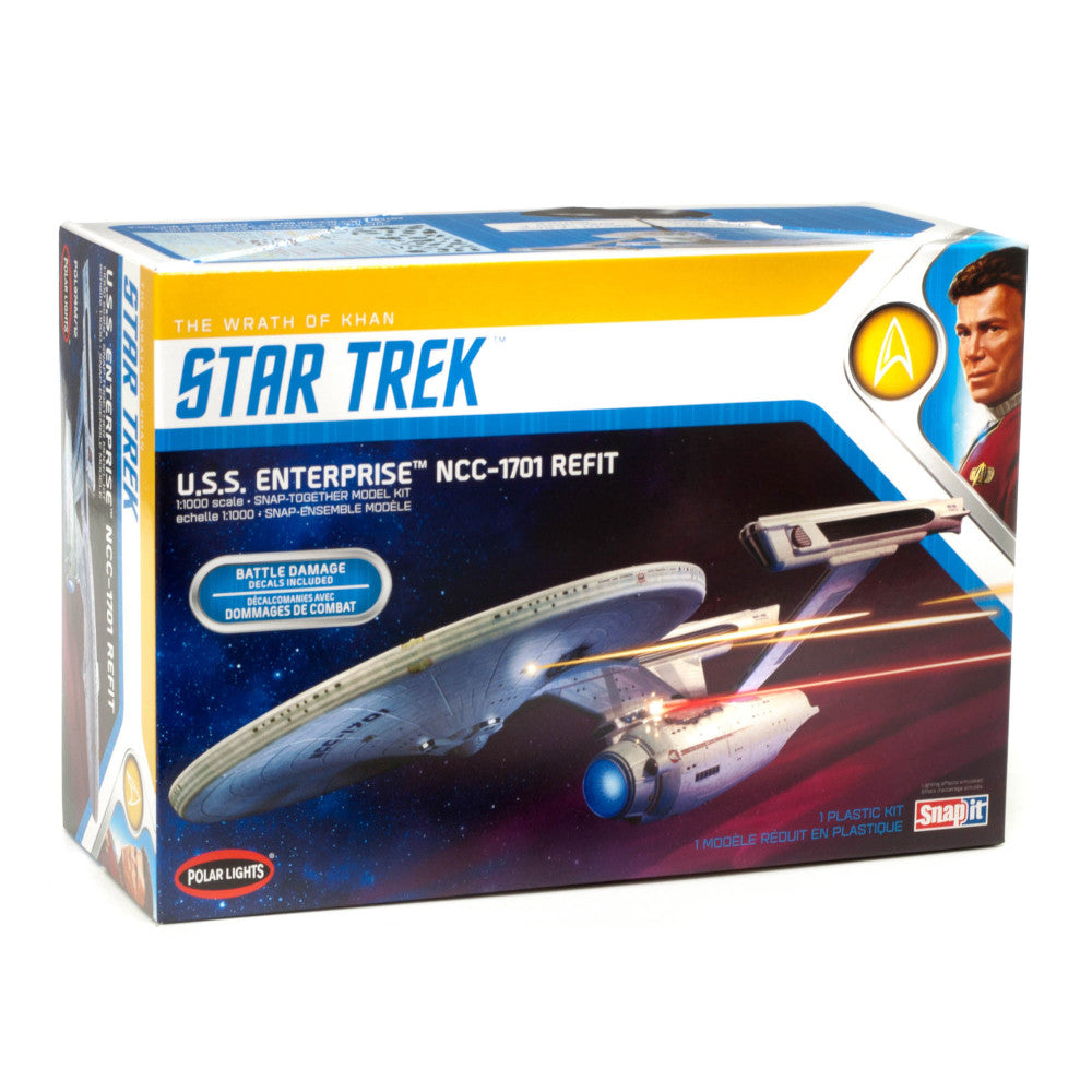 Polar Lights Star Trek U.S.S. Enterprise 1:1000 Scale Model Kit - Wrath of Khan Edition