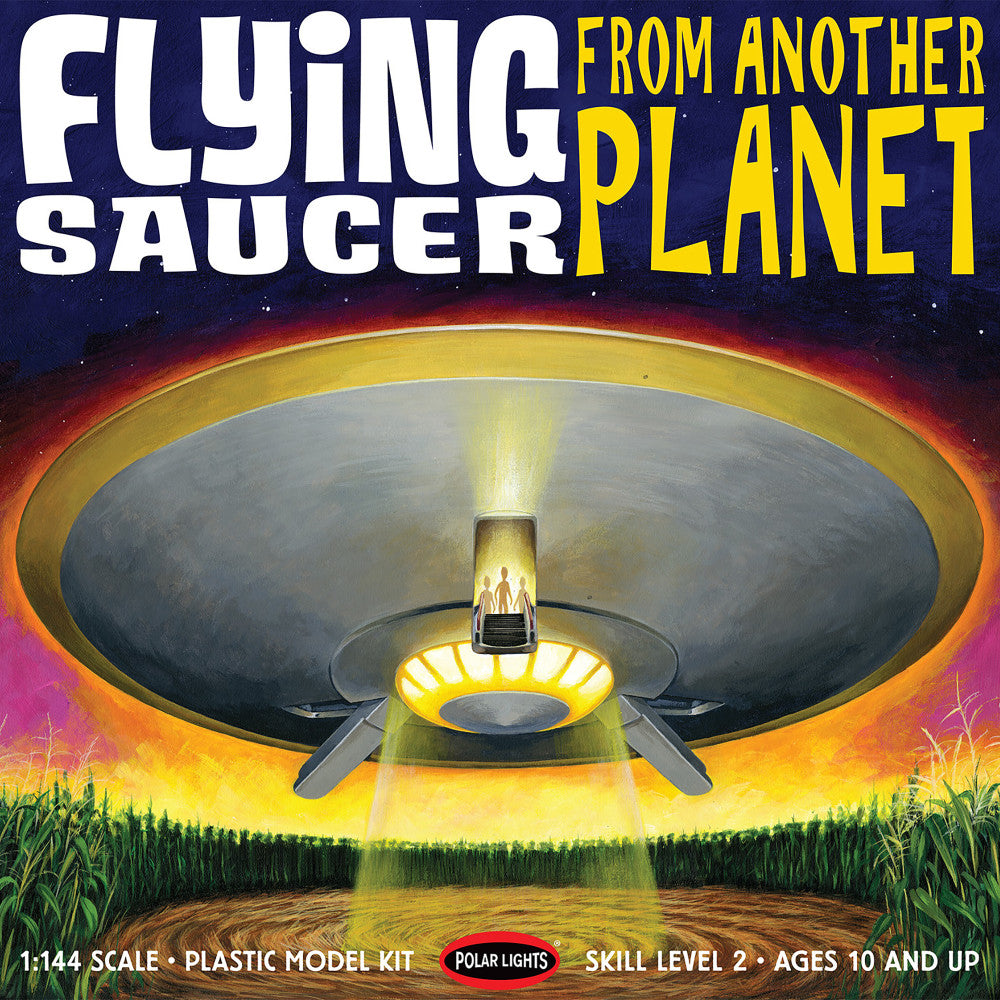 Polar Lights 12" UFO Flying Saucer Model Kit, 1:144 Scale