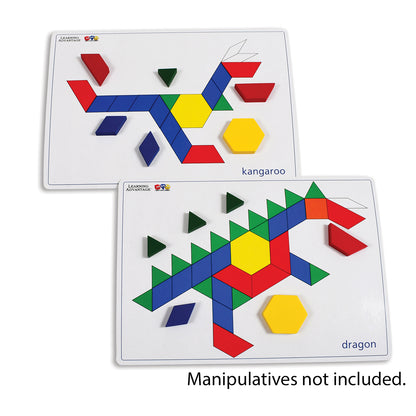 Learning Advantage Geometric Pattern Block Cards - 20 Double-Sided Activity Cards