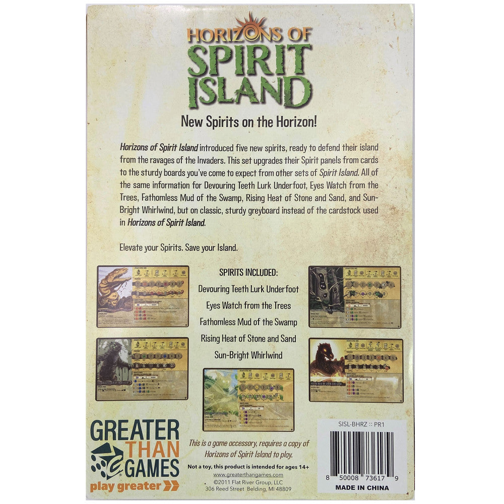 Horizons Of Spirit Island: Classic Greyboard Spirit Panel Boards