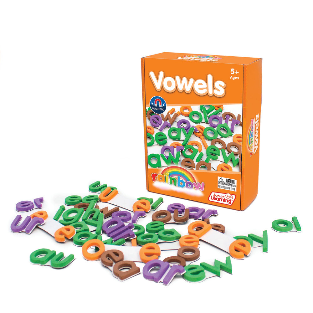 Junior Learning Rainbow Vowels - Magnetic Learning Set with Write & Wipe Dice