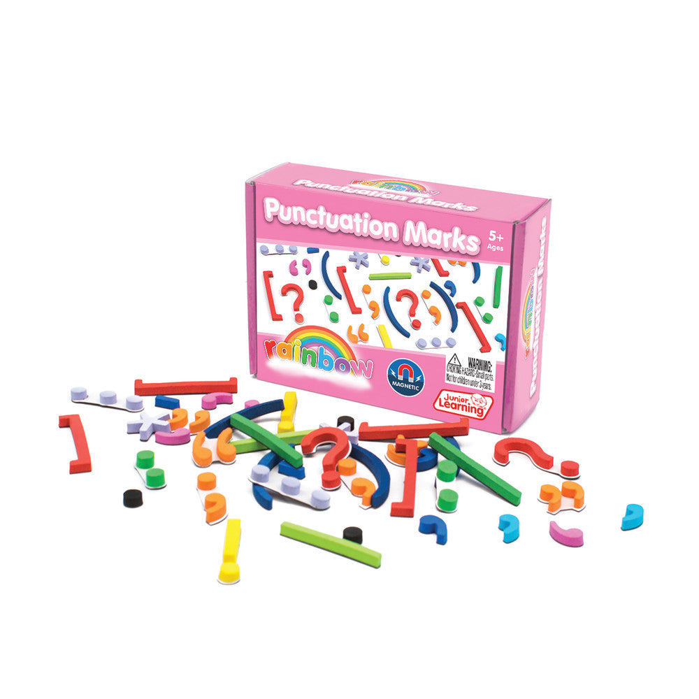 Rainbow Punctuation Marks Set - Magnetic Learning Tool for Kids Ages 5-8