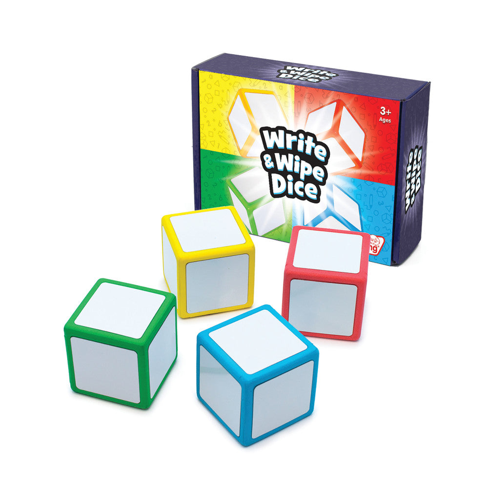 Junior Learning Write & Wipe Magnetic Dice - Colorful Educational Toy