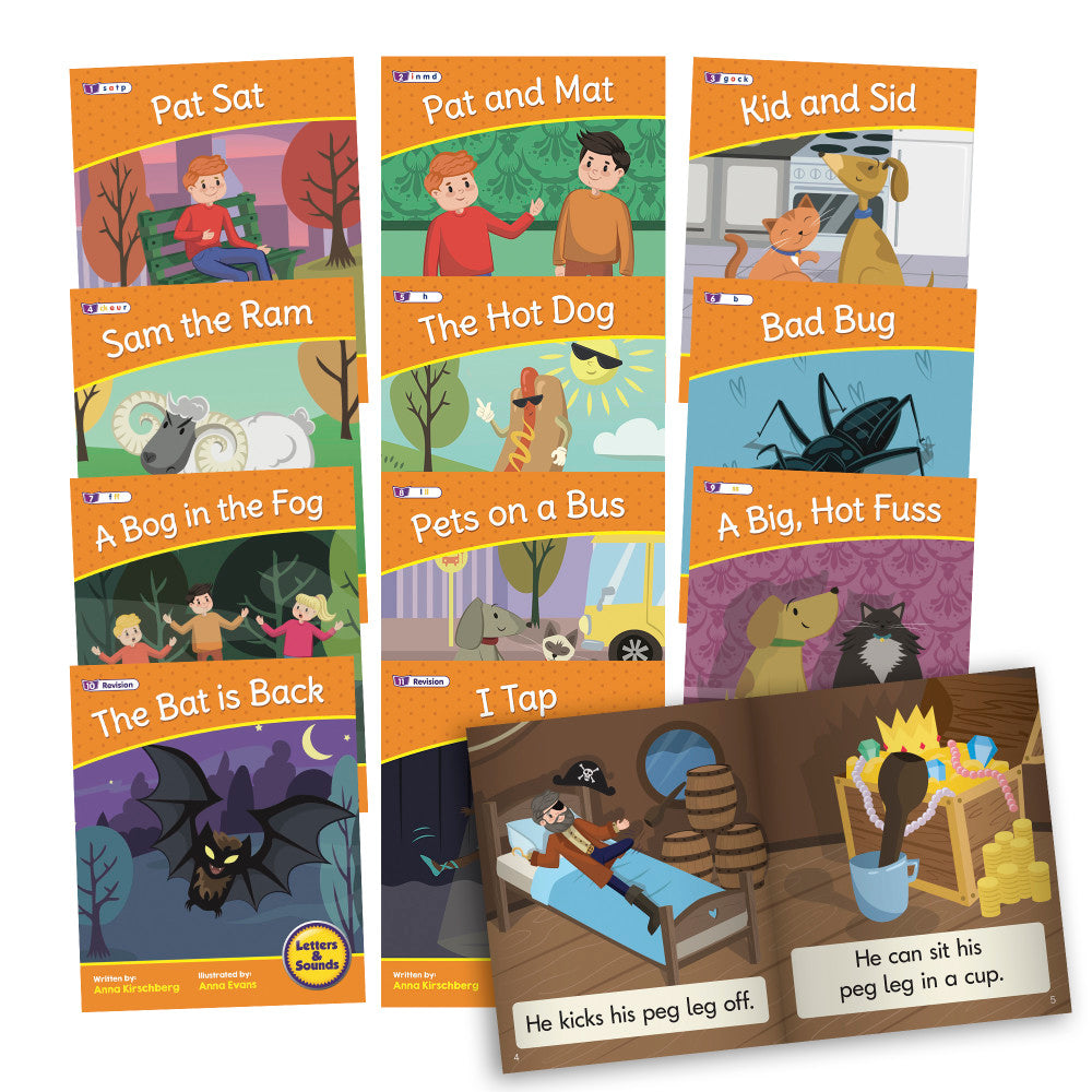 Junior Learning - Letters & Sounds Phase 2 Set 2 - Fiction Educational Set