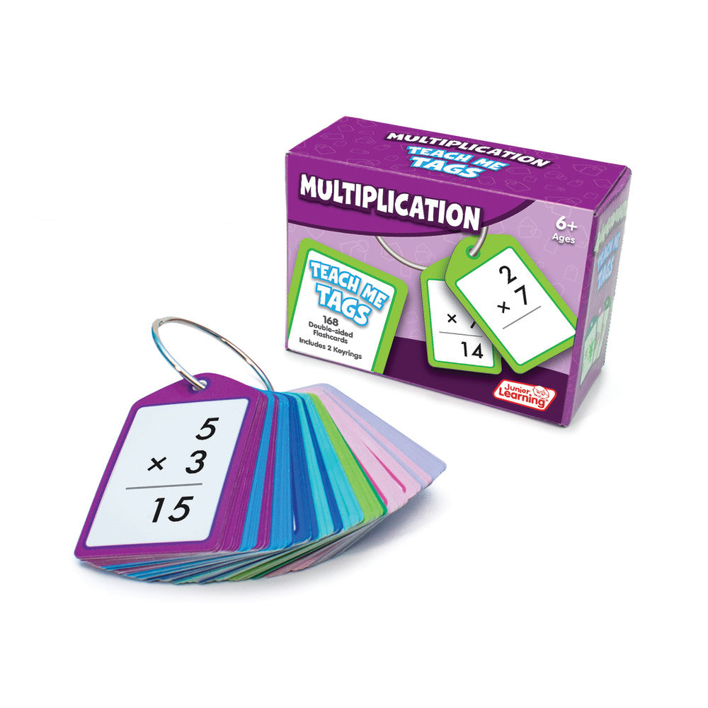 Junior Learning Multiplication Teach Me Tags - 168 Educational Flashcards