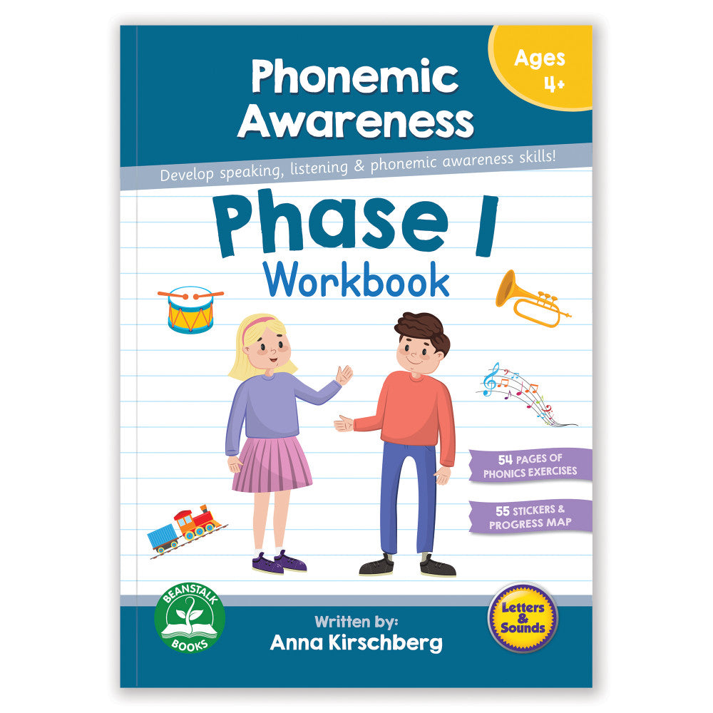 Junior Learning - Phase 1 Phonemic Awareness Workbook - Educational Learning Aid