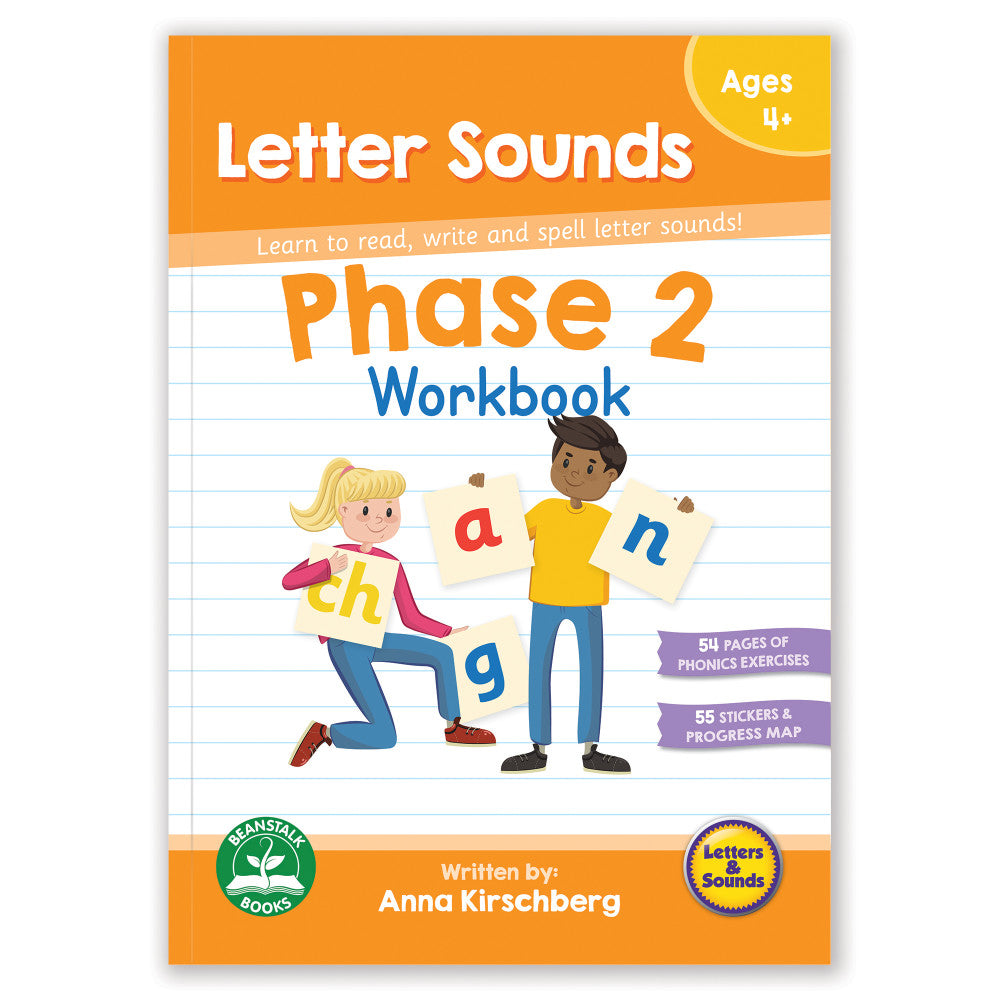 Junior Learning - Phase 2 Letter Sounds Workbook - Educational Learning Aid