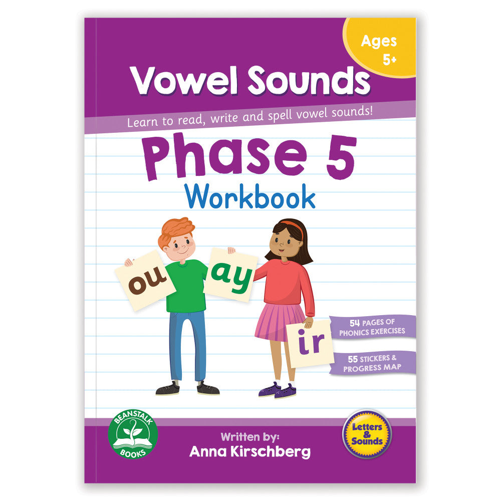 Junior Learning - Phase 5 Vowel Sounds - Educational Workbook