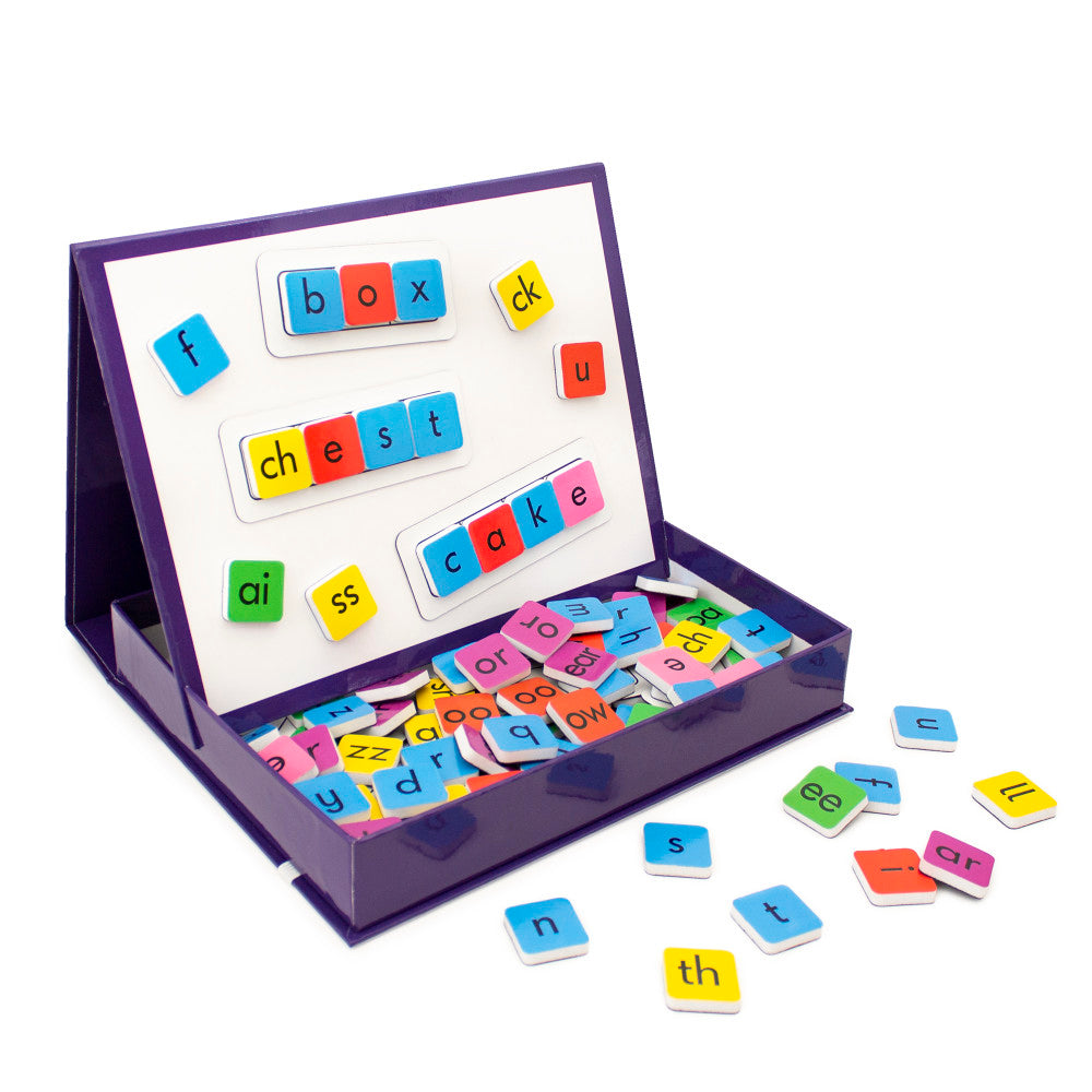 Junior Learning Rainbow Phonics Magnetic Tiles Set - Educational Toy