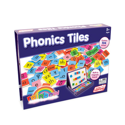 Junior Learning Rainbow Phonics Magnetic Tiles Set - Educational Toy