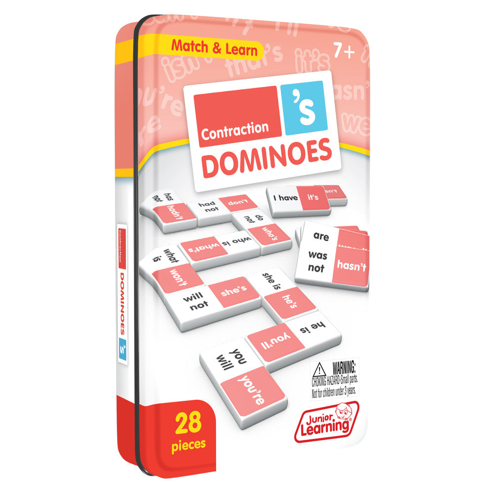 Junior Learning Contraction Dominoes - Language Arts Educational Game