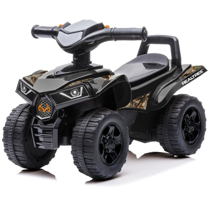 RealTree: Quad Push Car - Black - Foot-To-Floor Ride-On Toy, Toddlers-Kids 12mo+